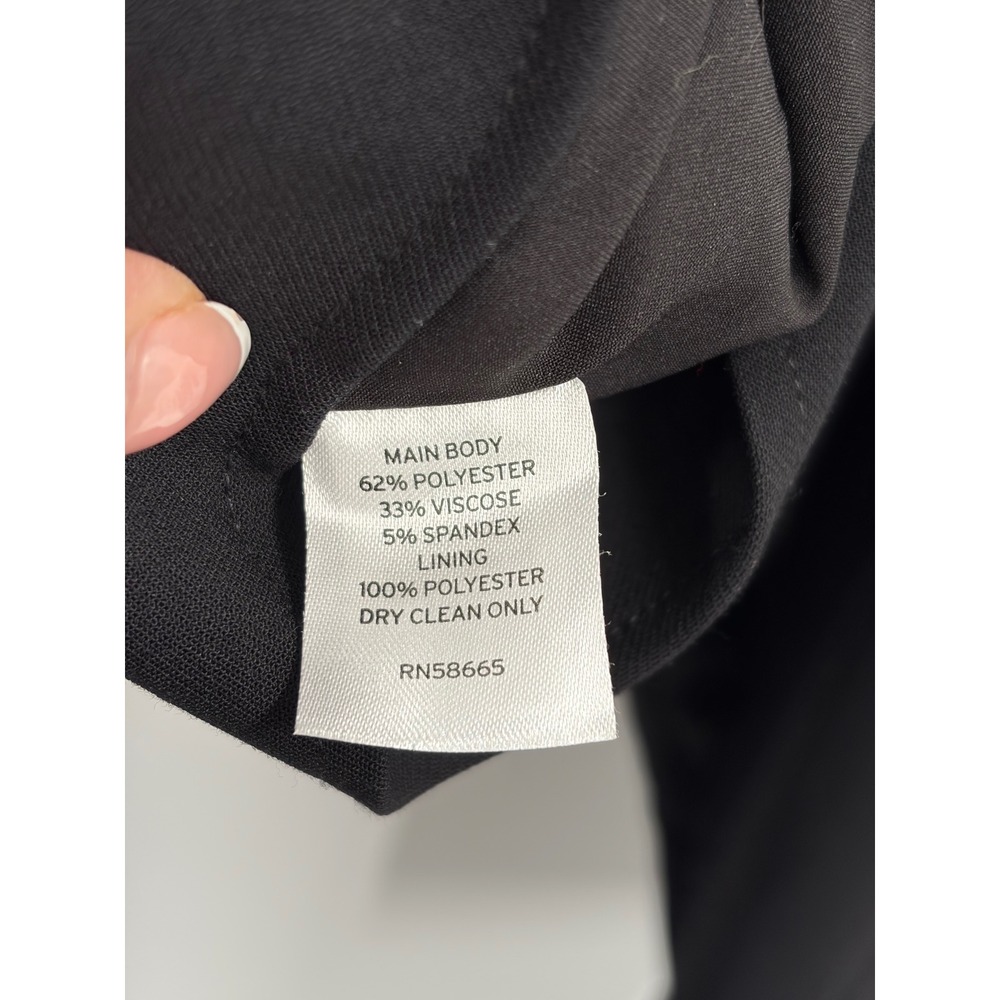 Nordstrom Women Black Cropped Utility Jacket Epaulet Button Front Large - Picture 6 of 7